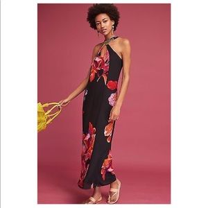 NWT silk anthro maxi dress